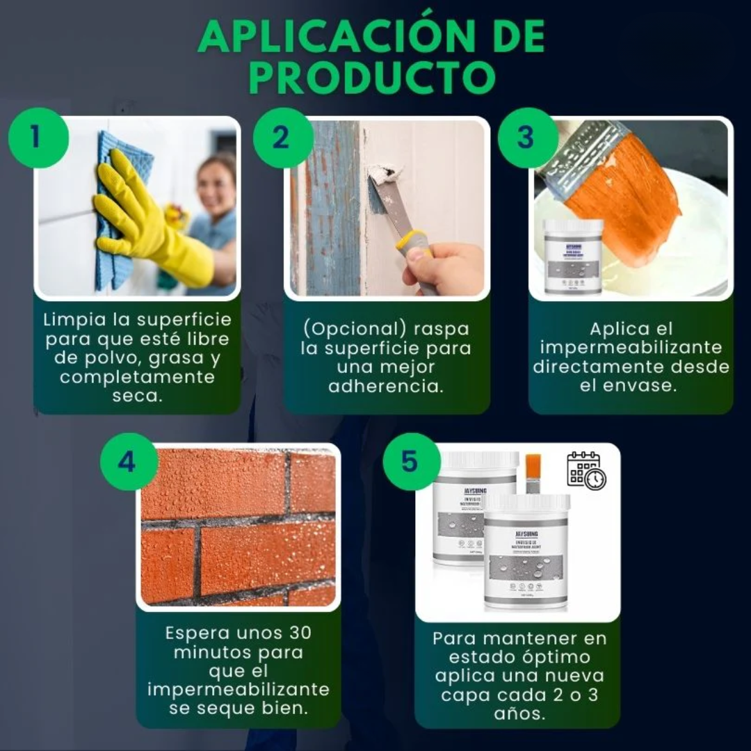 Sellador Impermeable Invisible: Detén goteras y filtraciones al instante | Sella, repara y protege en segundos 💧