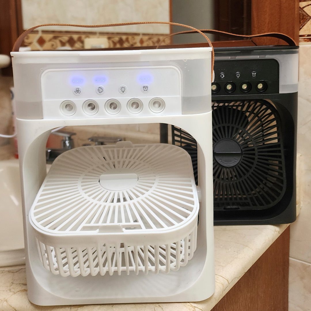 Ventilador Humidificador Multifuncional ❄️ Frescura TOTAL GRATIS 2 ESENCIAS