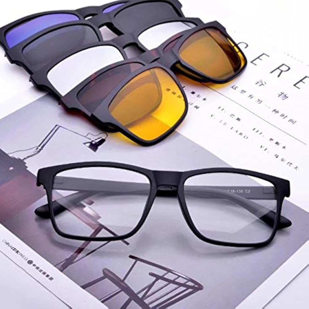 Gafas con 6 lentes intercambiables – Un solo marco, diferentes estilos al instante | Clip magnético: cambia en 1 segundo | ¡Descuento promocional! 🔥