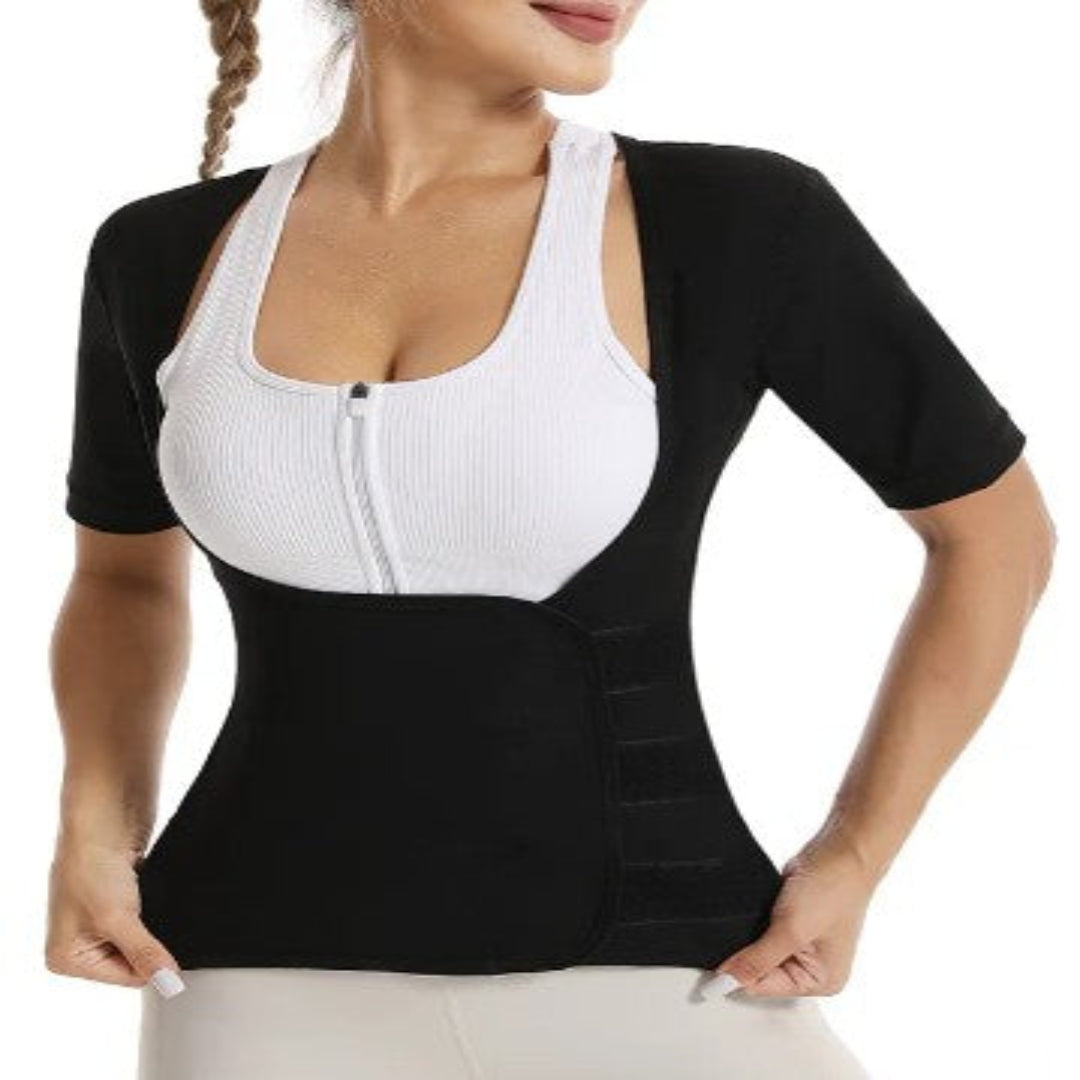 Faja camisa térmica: Moldea, Suda y Reduce desde el primer uso | Cierre de velcro reforzado, se adapta a ti | Tu cambio físico empieza HOY 20% OFF