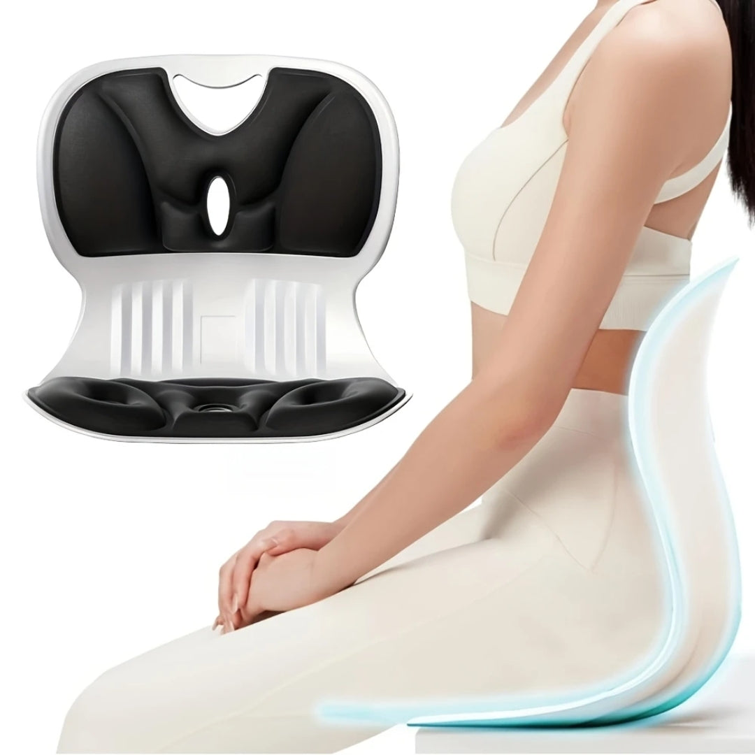 Soporte lumbar | Corrector de postura ergonómico | Se adapta a variedad de sillas y espacios | Compra YA y reduce el dolor HOY 20% DCTO