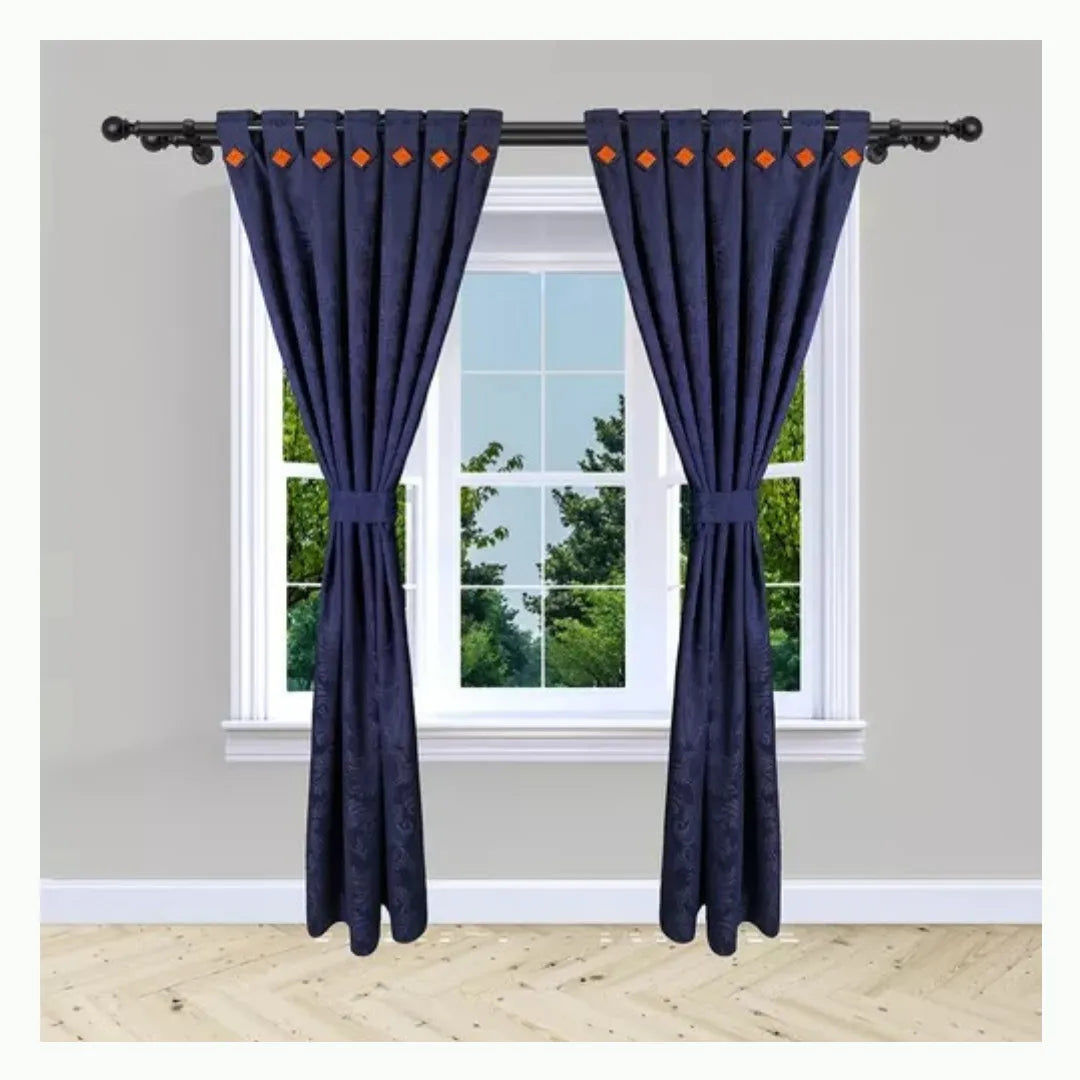 Cortinas Jacquard Blackout Anti Luz: Set de 2 Paneles 280x210cm