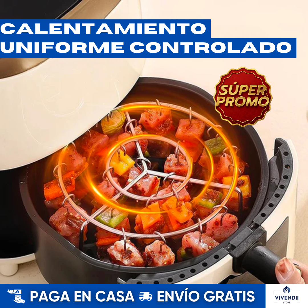 Parrilla Vertical para Air Fryer + Regalo Ebook de recetas en la freidora 👌