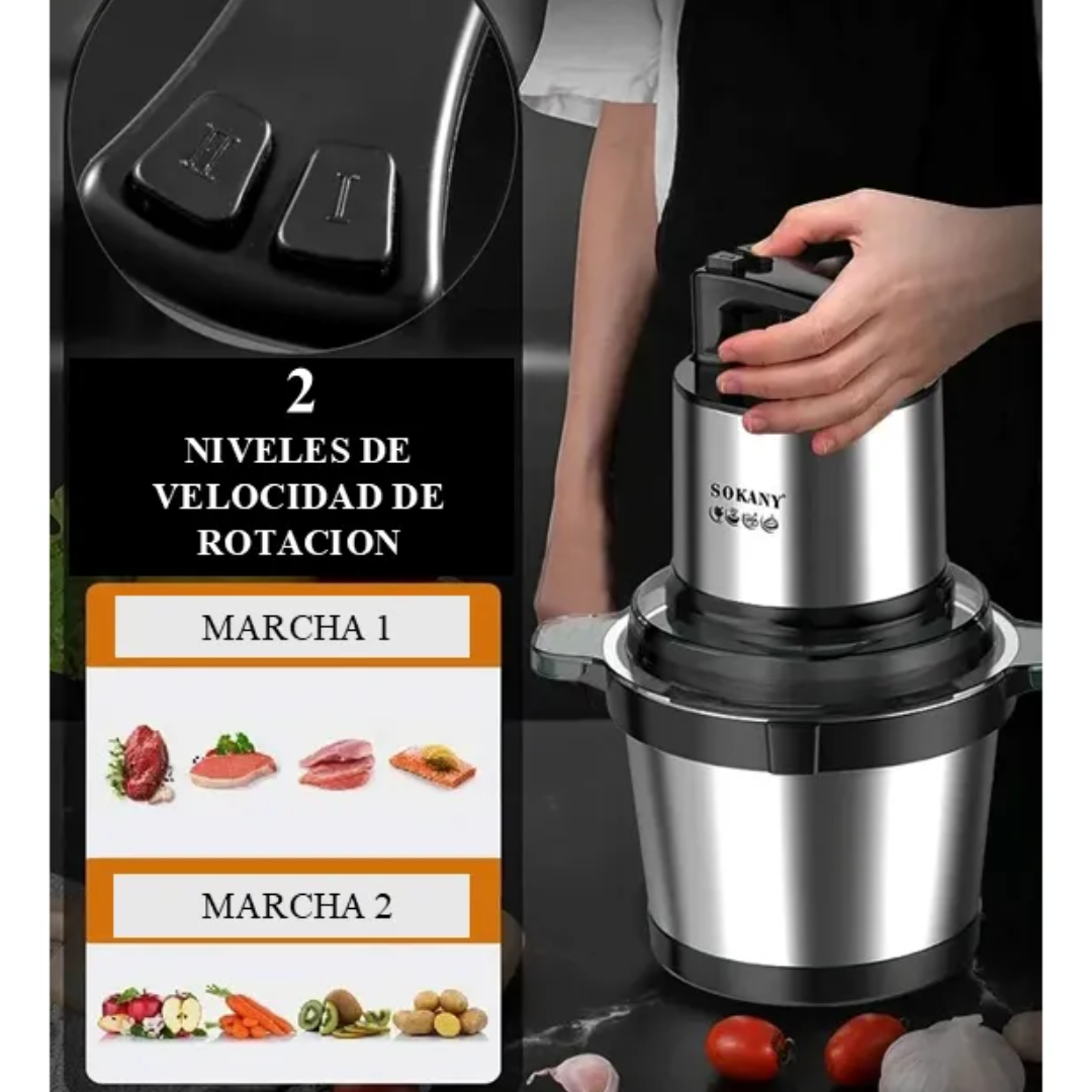 Picador Eléctrico Sokany 4L 800W: Más rapidez, menos esfuerzo 🔪