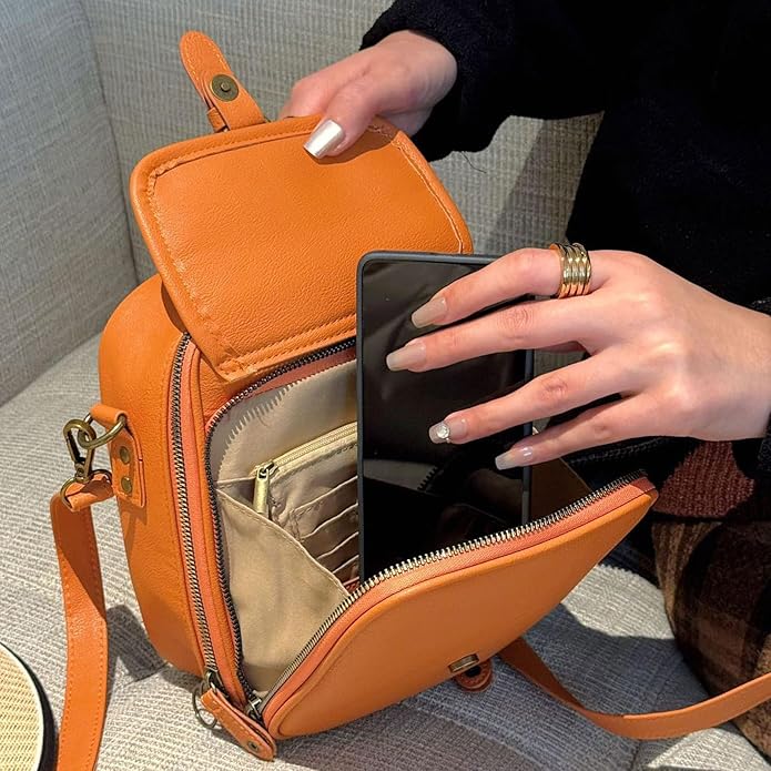 Bolso bandolero compacto de Cuero | Práctico, Elegante y Resistente | Oferta especial por tiempo limitado 30% DCTO 🔥