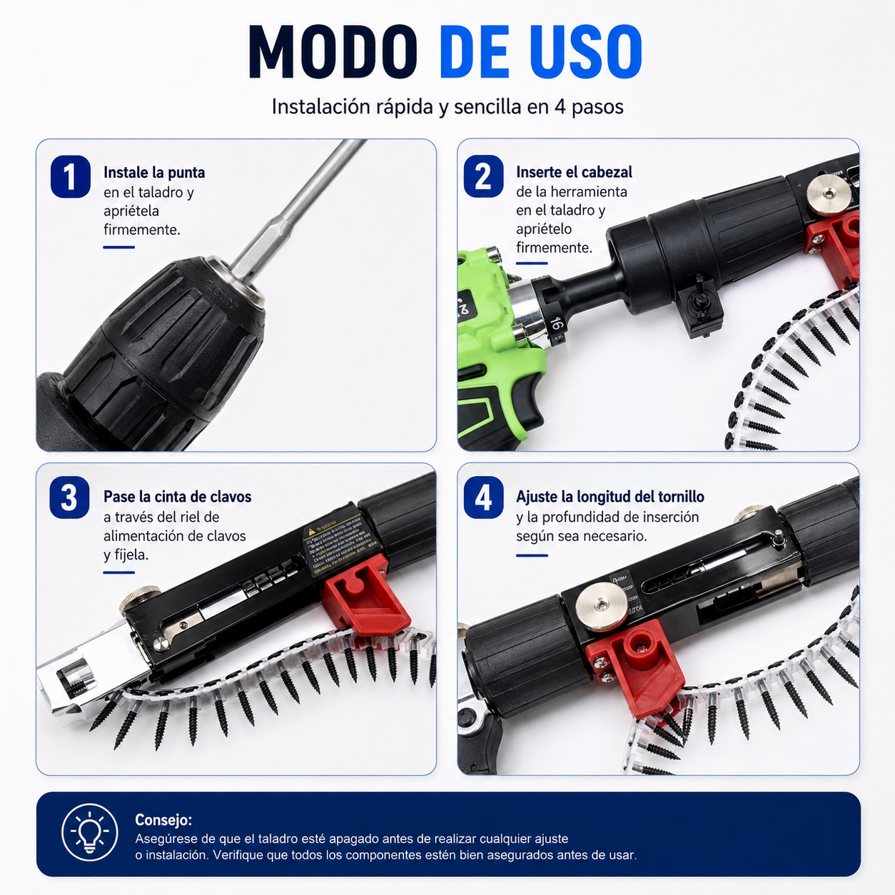 Adaptador Pistola De Tornillos para Taladro 🚀
