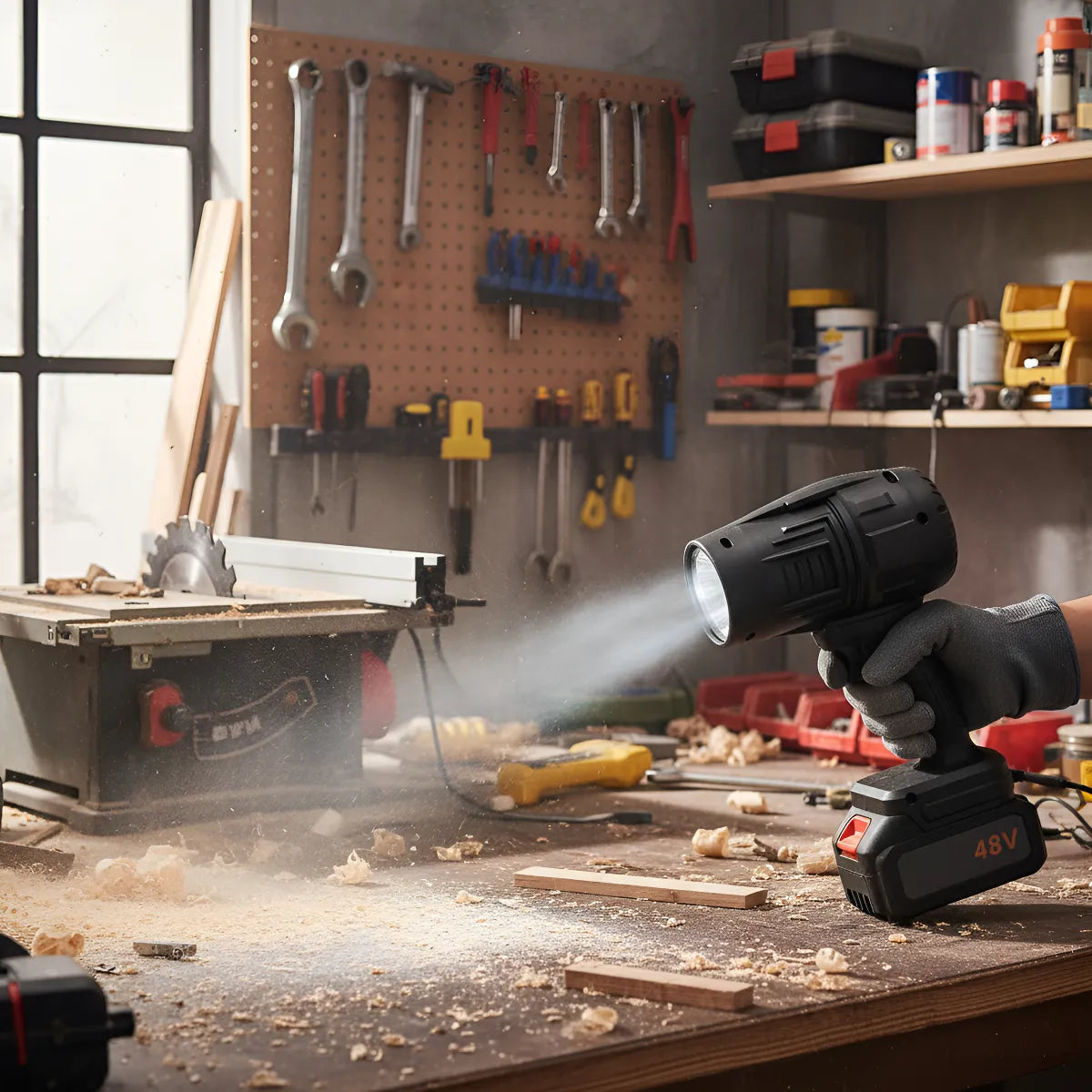 Soplador ULTRA POTENTE de 48 voltios: Incluye baterías y cargador