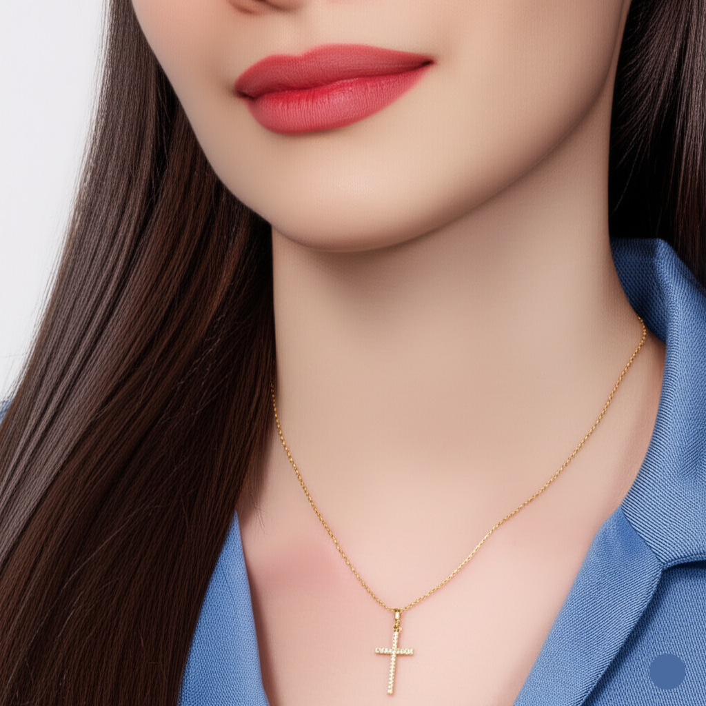 Collar Cruz Sagrado – Conexión, fe y estilo - Bañado en Oro 18k o Plata + Cajita de regalo | Colección exclusiva - Hoy 20 % OFF