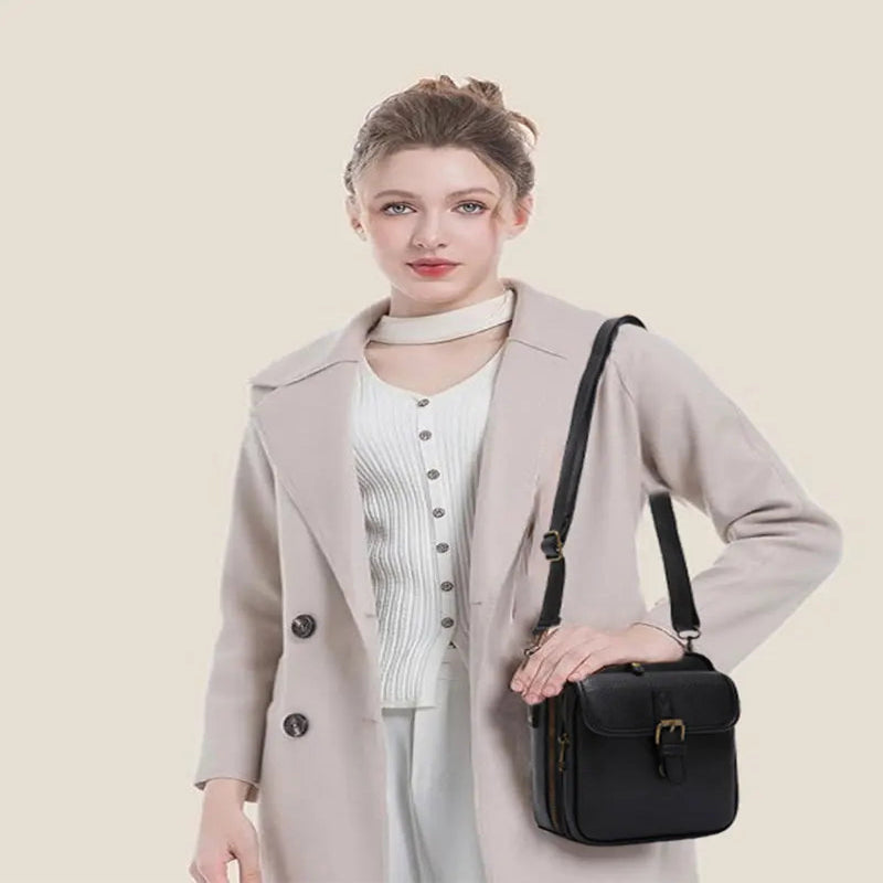 Bolso bandolero compacto de Cuero | Práctico, Elegante y Resistente | Oferta especial por tiempo limitado 30% DCTO 🔥