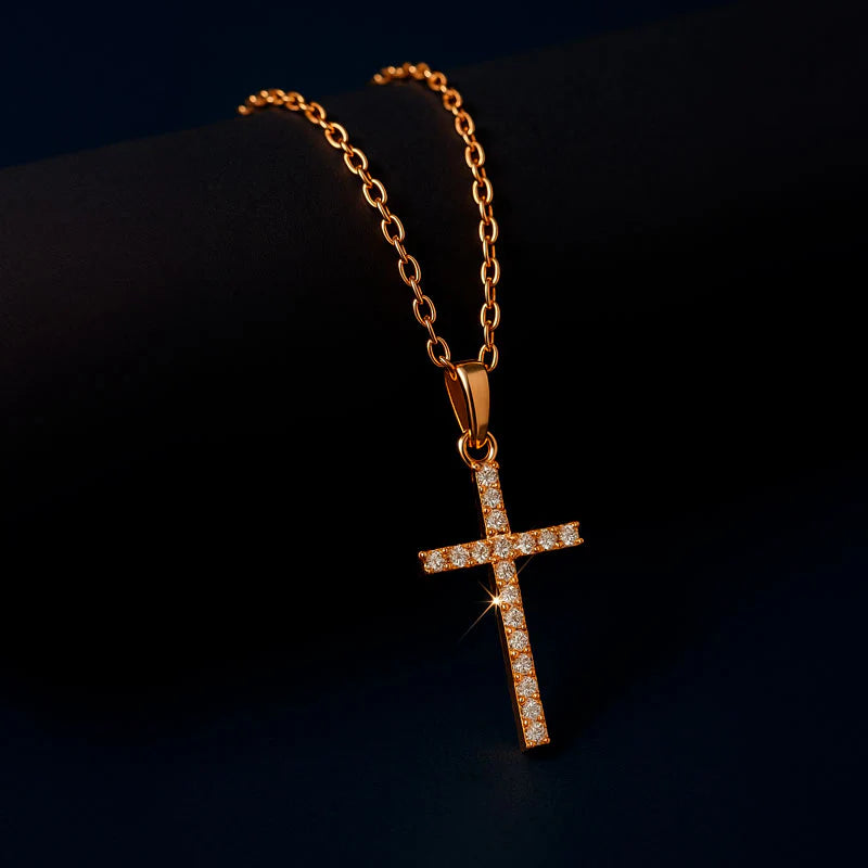 Collar Cruz Sagrado – Conexión, fe y estilo - Bañado en Oro 18k o Plata + Cajita de regalo | Colección exclusiva - Hoy 20 % OFF