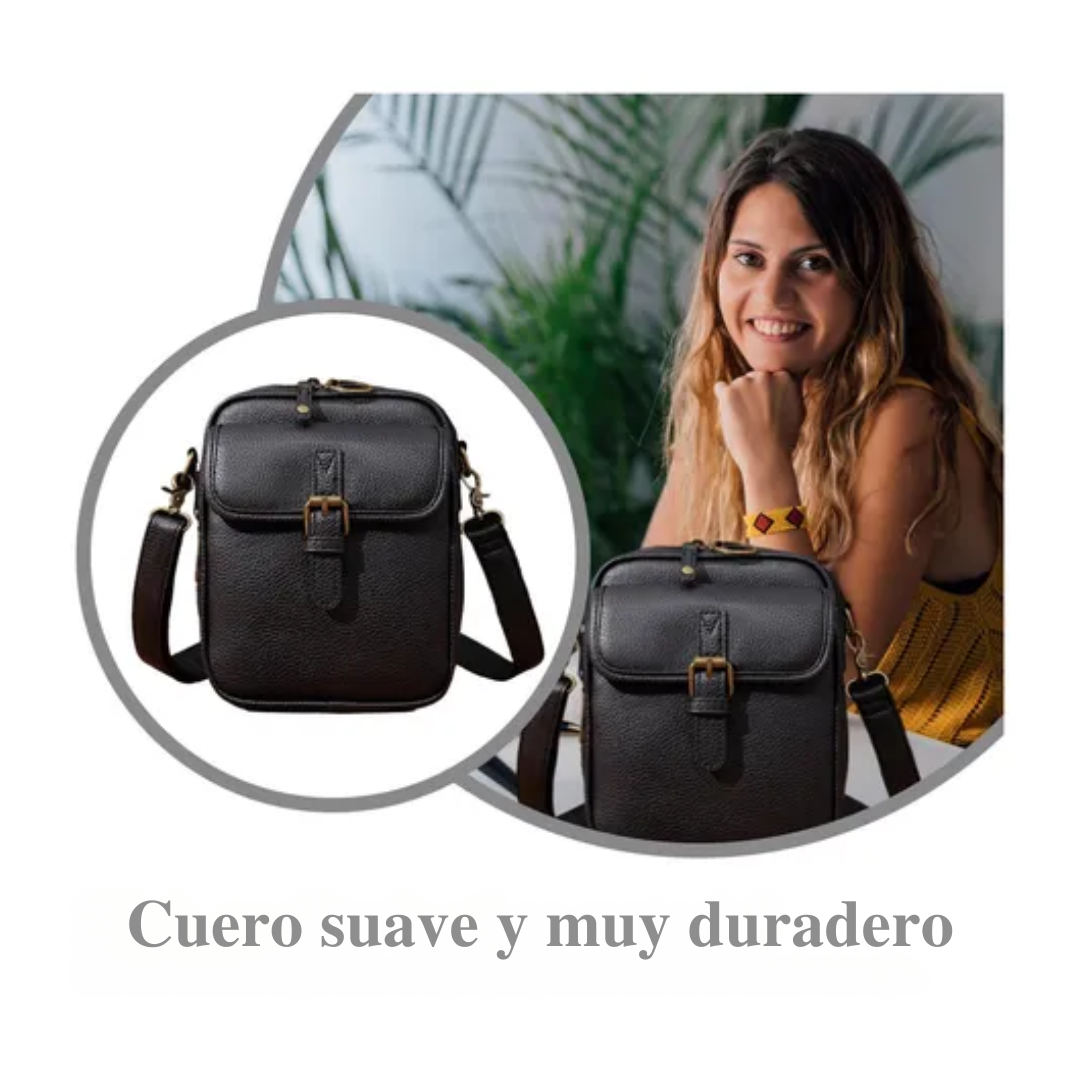 Bolso bandolero compacto de Cuero | Práctico, Elegante y Resistente | Oferta especial por tiempo limitado 30% DCTO 🔥