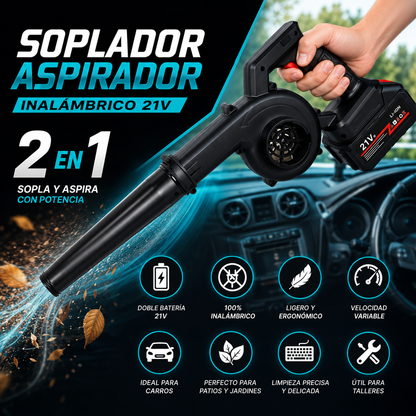 Soplador Aspirador Inalámbrico de 21v⚡
