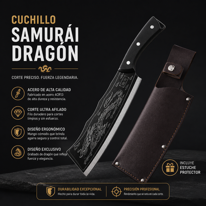 Cuchillo Samurai Dragon: Corte Preciso y Potente 🔪