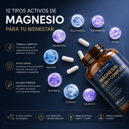 MAGNESIO 12 EN 1 OFERTA PAGA 1  LLEVA 2 Lleva hoy gratis Libro Digital y mejora el descanso