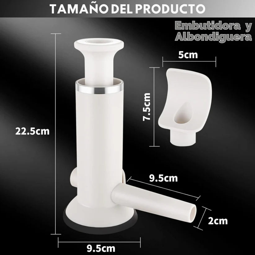 Máquina embutidora | Ideal para tus recetas caseras o para tu emprendimiento de comida ✨[Lleva Gratis Libro de recetas para Navidad🥗]