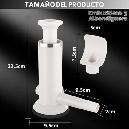 Máquina embutidora | Ideal para tus recetas caseras o para tu emprendimiento de comida ✨[Lleva Gratis Libro de recetas para Navidad🥗]