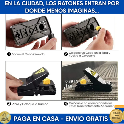 ¡Elimina Roedores Rápido y Seguro! | La solución definitiva, eficaz y reutilizable | GARANTÍA DE SATISFACCIÓN 🛒