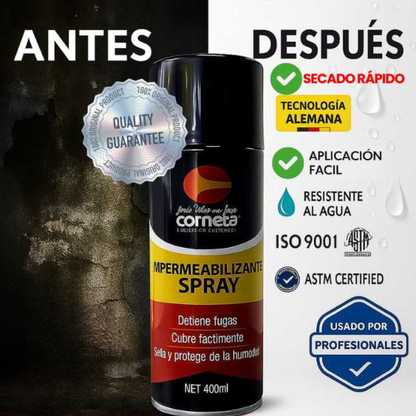 Impermeabilizante Spray Negro – Sella fugas y filtraciones fácil y rápido 💦