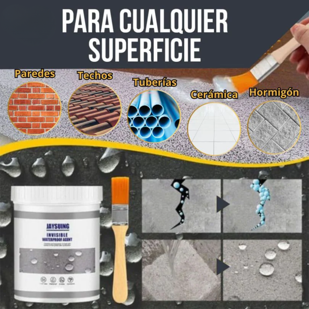 Sellador Impermeable Invisible: Detén goteras y filtraciones al instante | Sella, repara y protege en segundos 💧
