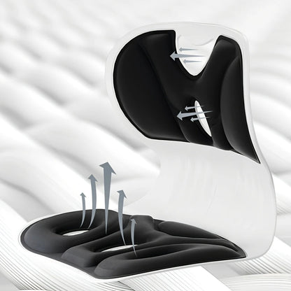 Soporte lumbar | Corrector de postura ergonómico | Se adapta a variedad de sillas y espacios | Compra YA y reduce el dolor HOY 20% DCTO