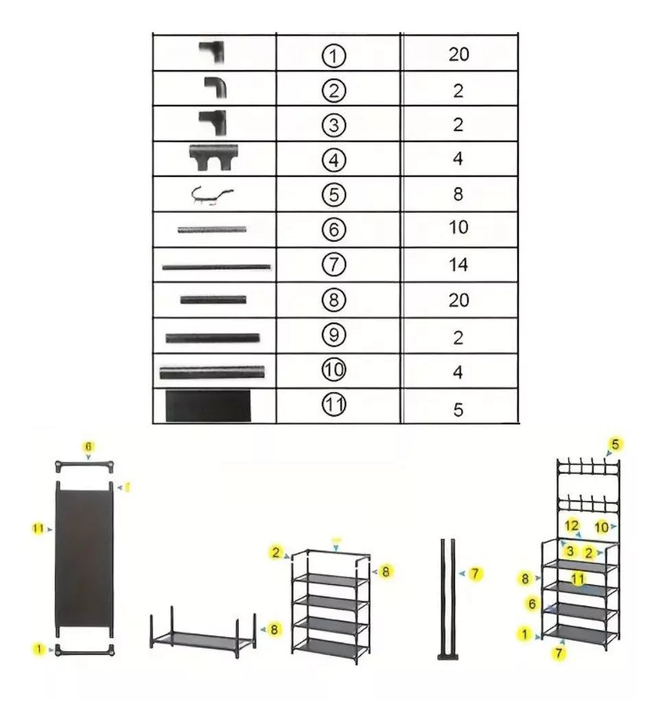 Zapatero Perchero Organizador de 5 niveles: Más orden, menos estrés todos los días ✨