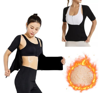 Faja camisa térmica: Moldea, Suda y Reduce desde el primer uso | Cierre de velcro reforzado, se adapta a ti | Tu cambio físico empieza HOY 20% OFF