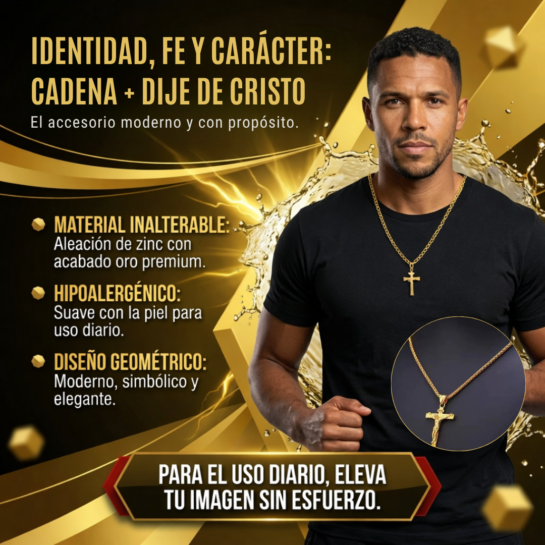 CADENA + DIJE CRISTO AC