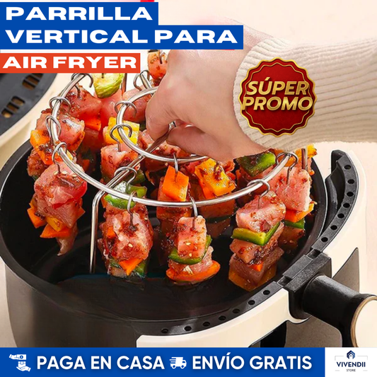 Parrilla Vertical para Air Fryer + Regalo Ebook de recetas en la freidora 👌