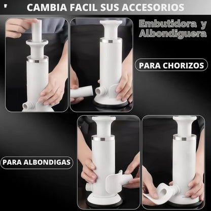 Máquina embutidora | Ideal para tus recetas caseras o para tu emprendimiento de comida ✨[Lleva Gratis Libro de recetas para Navidad🥗]