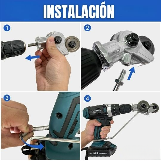 Cortador Adaptador de Laminas Metálicas para Taladro 🛠️