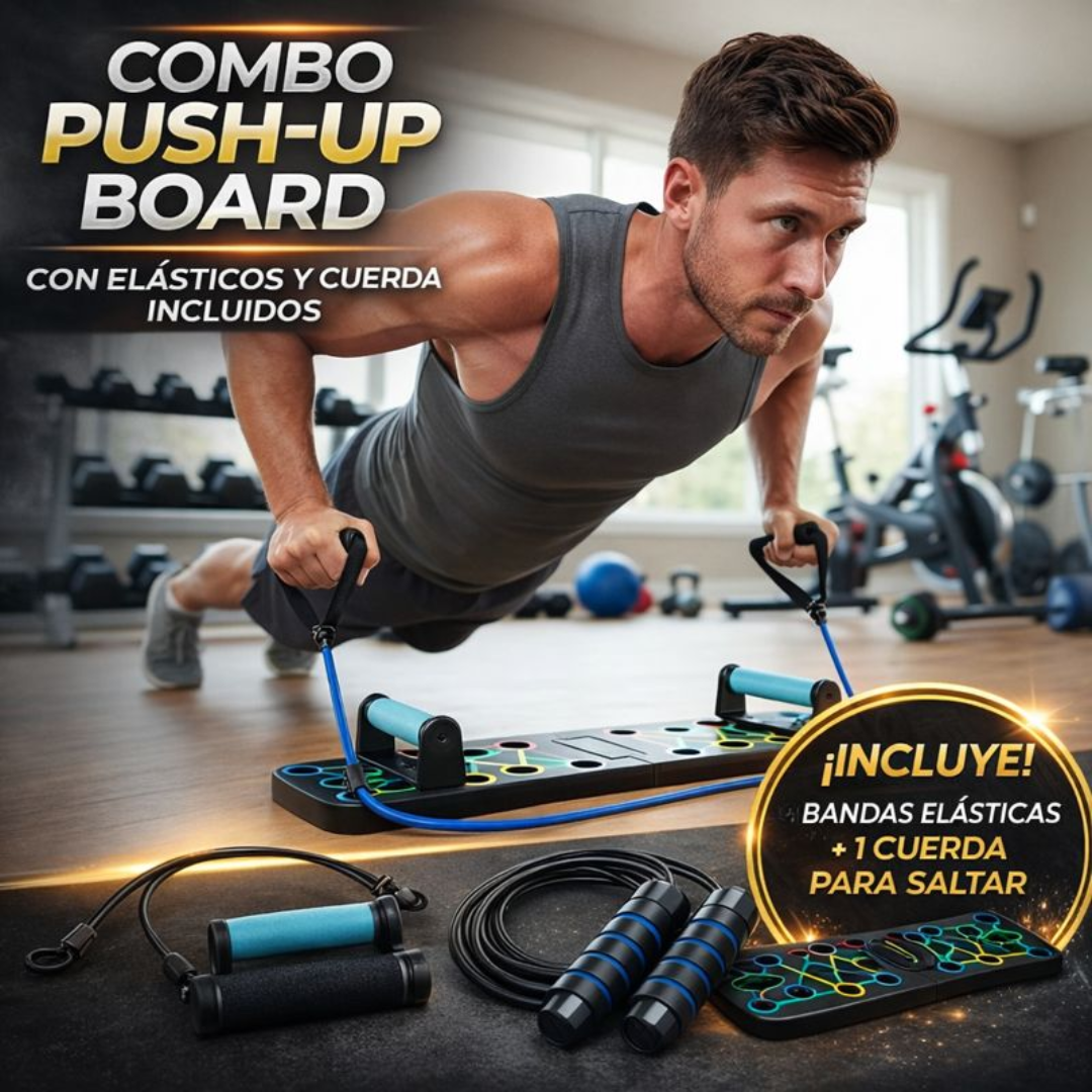 Combo Push Up Board: Entrena Todo Tu Cuerpo en Casa y Siente Resultados Reales 💪🏻