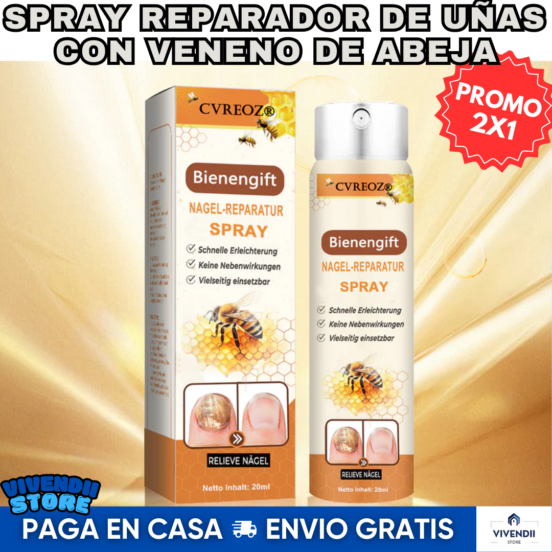 Spray reparador de uñas Fórmula Alemana | Elimina el hongo de tus uñas hasta su raíz – uñas limpias, fuertes y recuperadas en solo 4 semanas | PROMO HOY 2X1 🛒