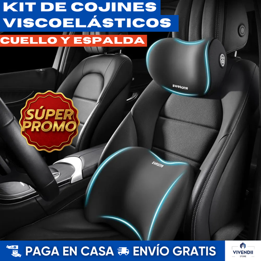 Kit de Soporte Cojín Lumbar y Cervical: Recupera tu Bienestar 😌