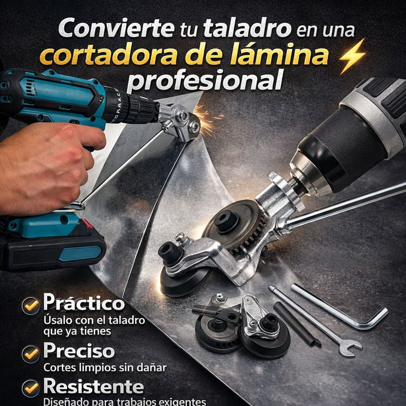 Cortador Adaptador de Laminas Metálicas para Taladro 🛠️