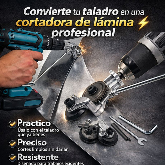 Cortador Adaptador de Laminas Metálicas para Taladro 🛠️