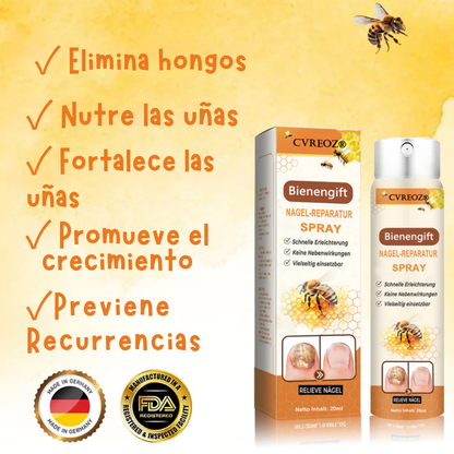 Spray reparador de uñas Fórmula Alemana | Elimina el hongo de tus uñas hasta su raíz – uñas limpias, fuertes y recuperadas en solo 4 semanas | PROMO HOY 2X1 🛒