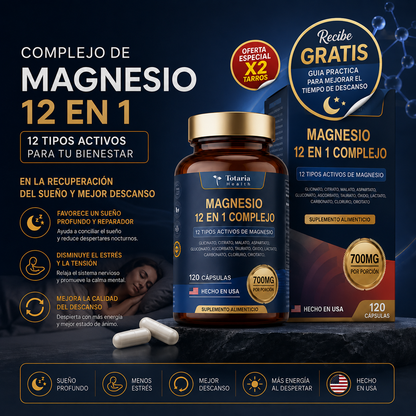 MAGNESIO 12 EN 1 OFERTA PAGA 1  LLEVA 2 Lleva hoy gratis Libro Digital y mejora el descanso