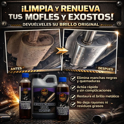 Desmanchador Premium para Mofles y Exostos – Recupera el brillo sin ir al Taller 🛠️