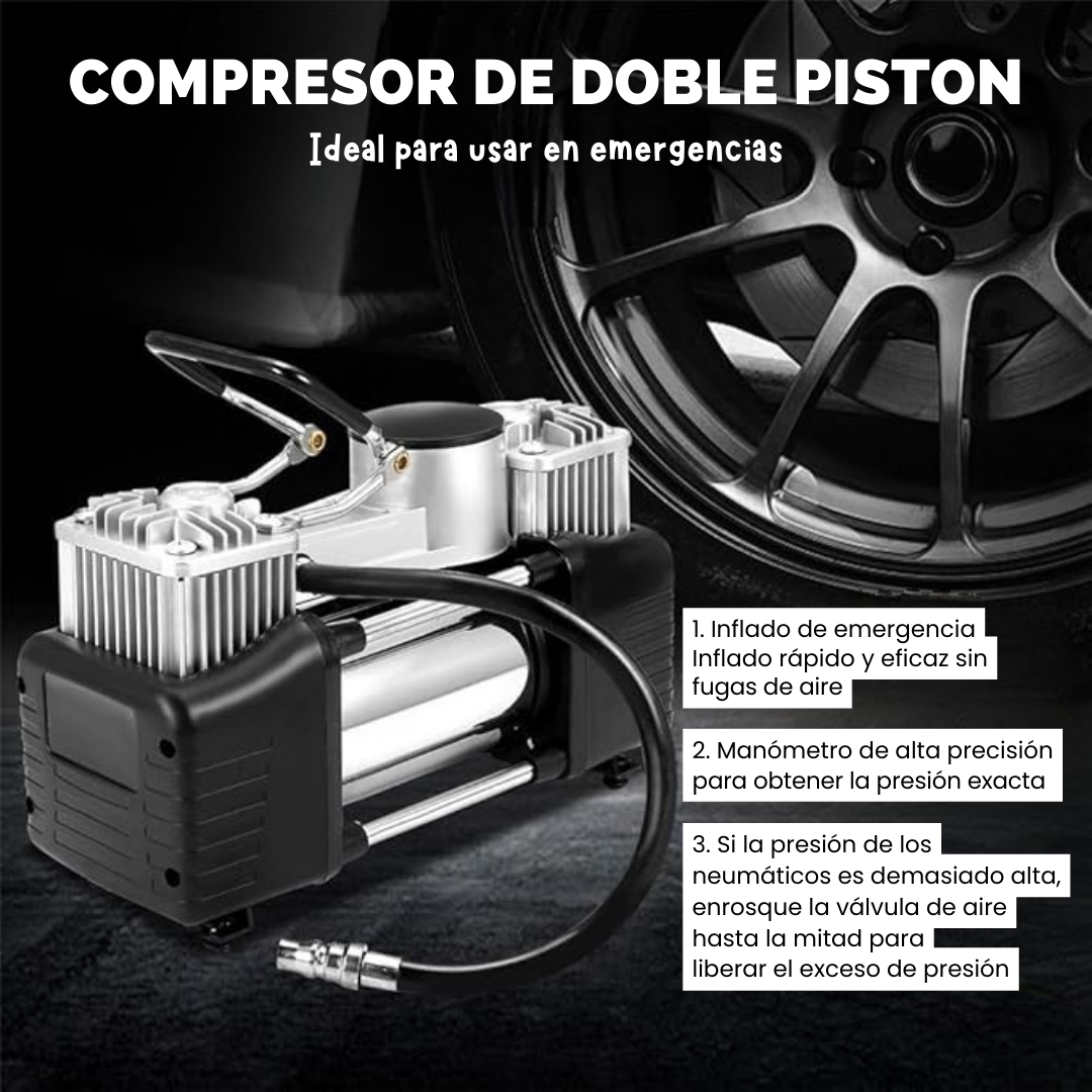Compresor Portátil Doble Cilindro de Alta Potencia 🚀