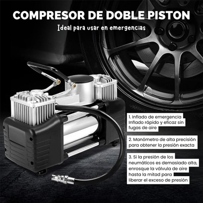 Compresor Portátil Doble Cilindro de Alta Potencia 🚀