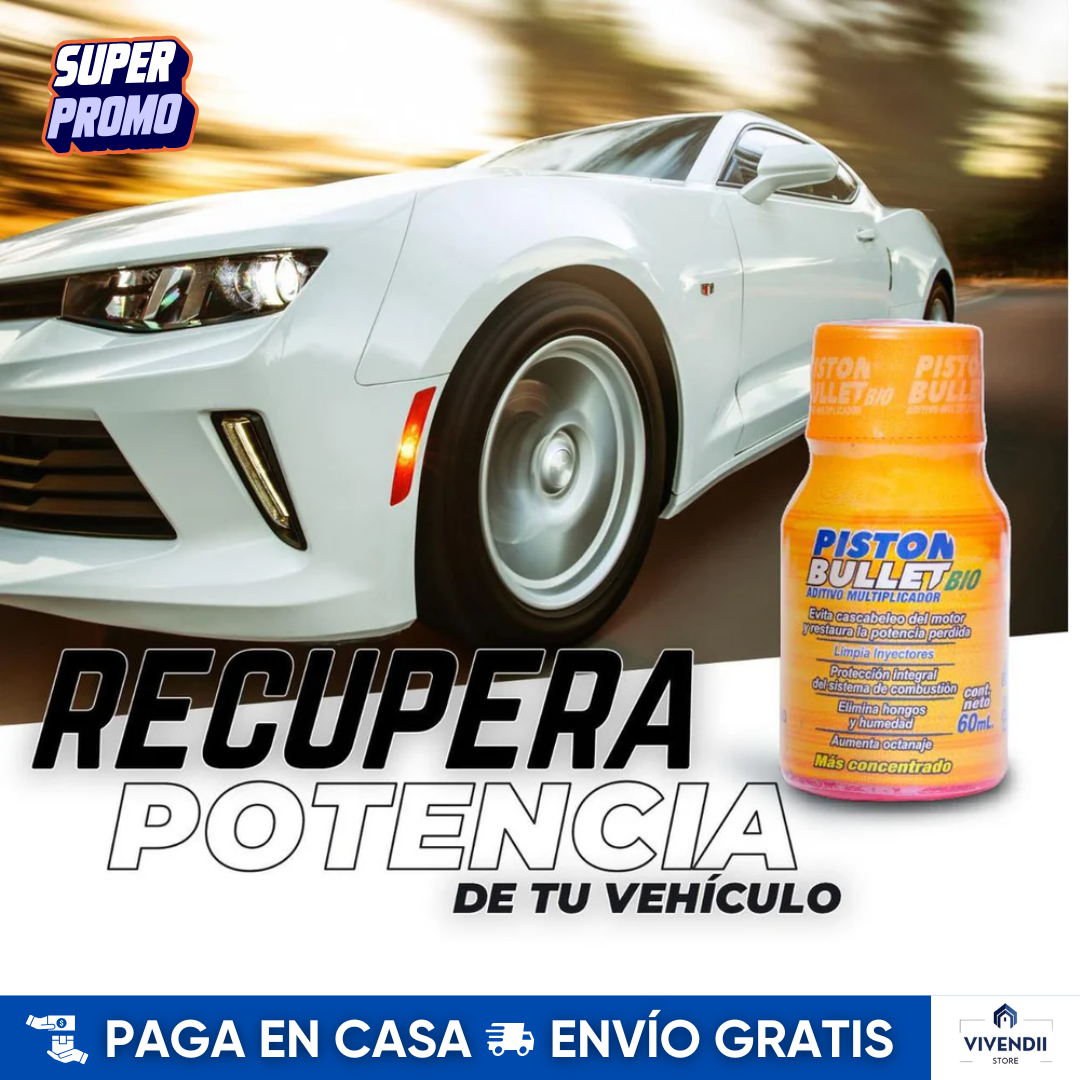 Aditivo Piston Bullet Bio | Pack Especial X5 Unidades 🛒 Máximo Rendimiento + Ahorro Garantizado ✅
