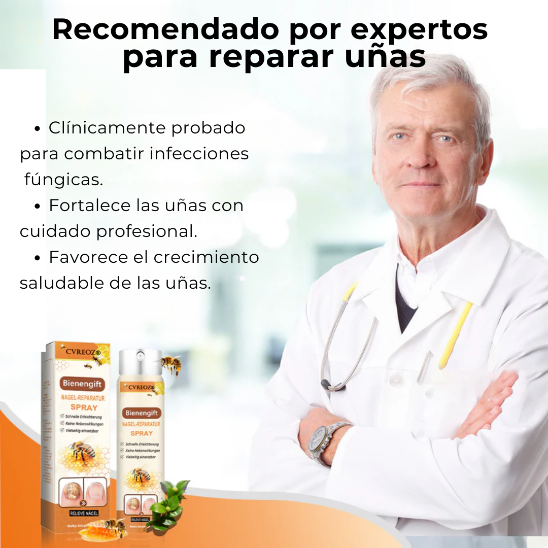 Spray reparador de uñas Fórmula Alemana | Elimina el hongo de tus uñas hasta su raíz – uñas limpias, fuertes y recuperadas en solo 4 semanas | PROMO HOY 2X1 🛒