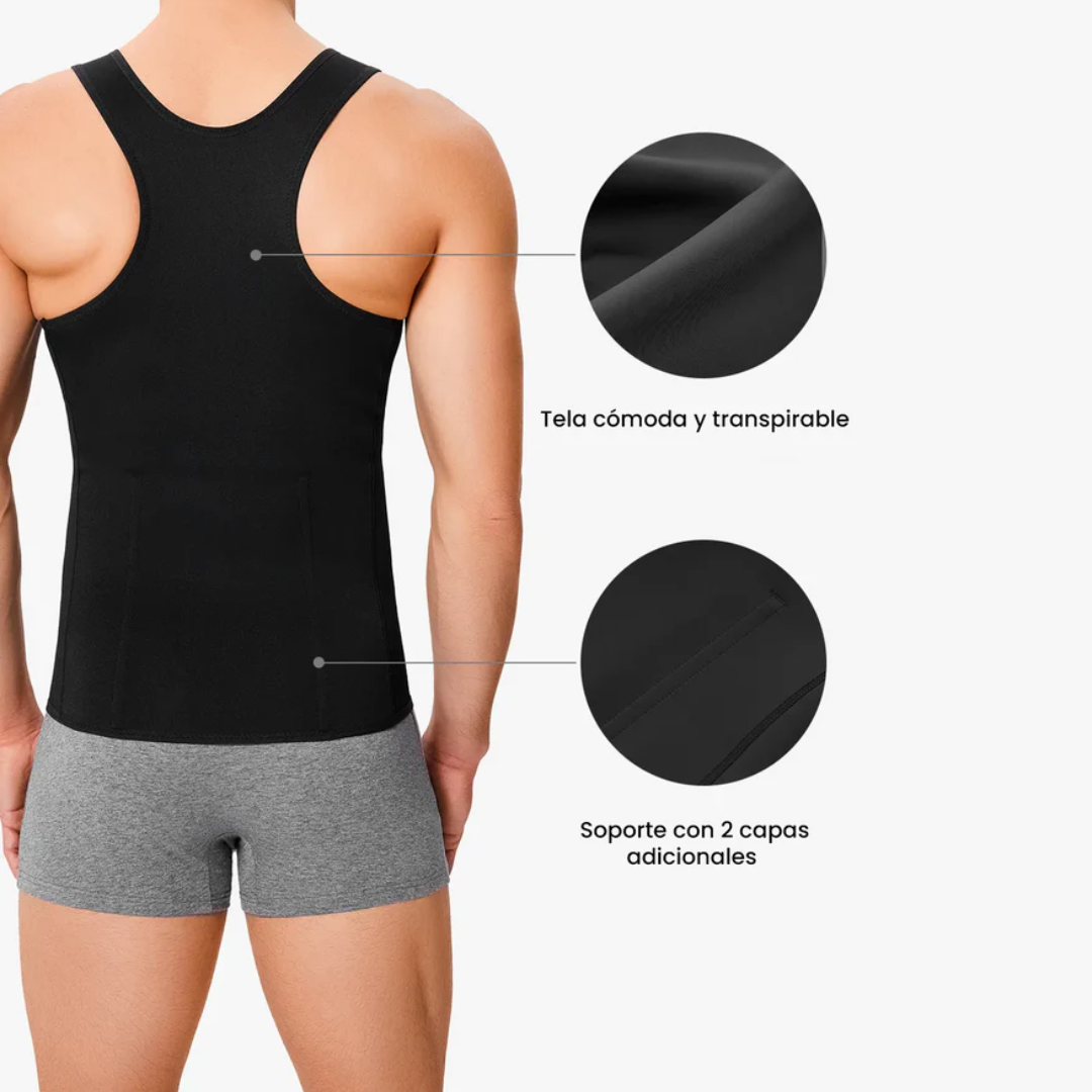 Chaleco Faja de Compresión con Cierre y Broches Internos: Recibe Obsequio de Ebook Plan de Entrenamiento + Batidos Saludables