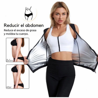 Faja Chaleco Térmica Efecto Sauna: te ayuda a sudar más, bajas de peso y luces una silueta más definida | Quema más calorías y reduce los gorditos | Aprovecha PROMO HOY 🔥