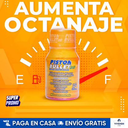 Aditivo Piston Bullet Bio | Pack Especial X5 Unidades 🛒 Máximo Rendimiento + Ahorro Garantizado ✅