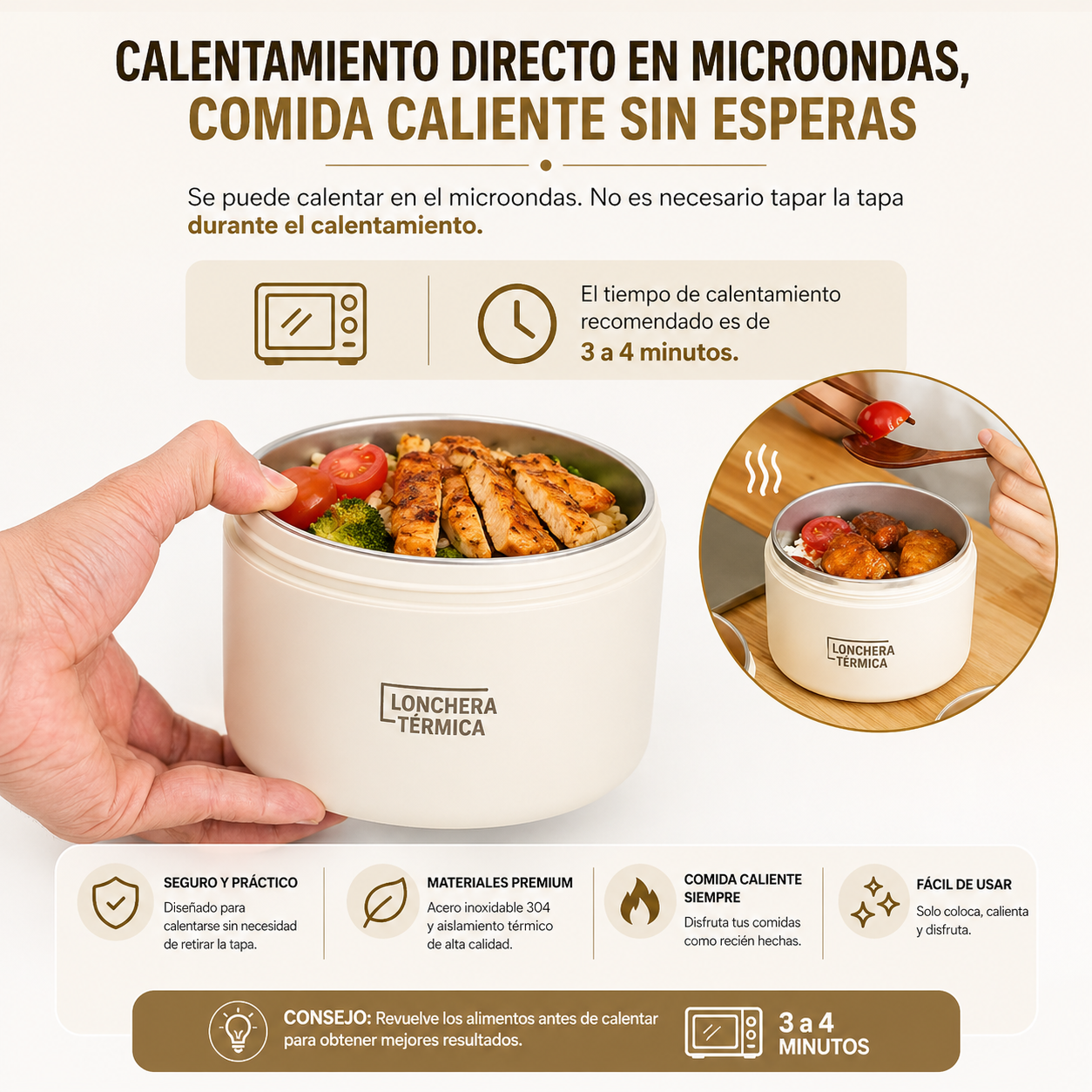 Lonchera Térmica + Portacomidas X3: mantiene todo fresco, separado y listo 🔥