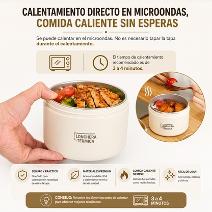 Lonchera Térmica + Portacomidas X3: mantiene todo fresco, separado y listo 🔥