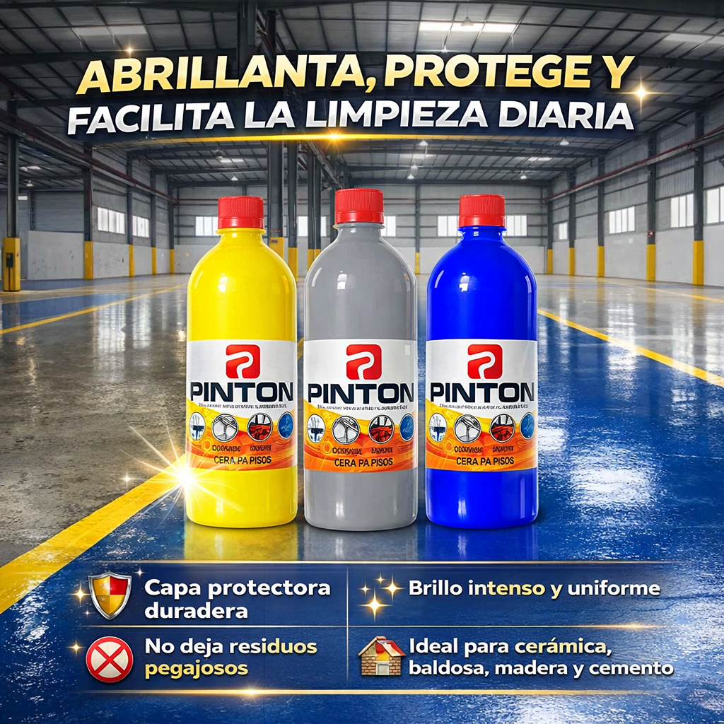 Cera Plástica Pinton de 1 Litro: Abrillanta, protege y facilita la limpieza diaria ✨