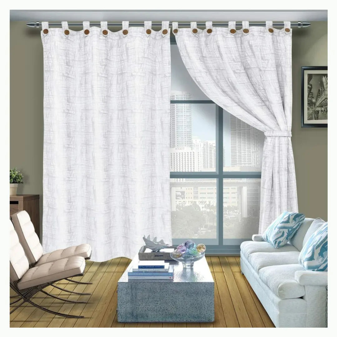 Cortinas Jacquard Blackout Anti Luz: Set de 2 Paneles 280x210cm