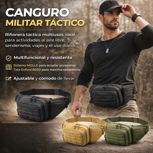 Canguro Táctico Militar: Lleva Todo Protegido, Organizado y Discreto 🎯